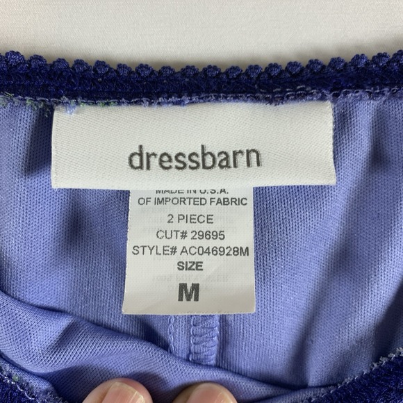 VTG Dressbarn Womens Abstract Floral Fairy Midi Slip Skirt Sz M Purple 90s USA - Picture 6 of 10